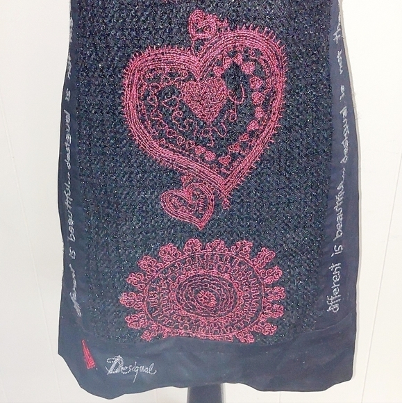 Desigual Sparkling Heart Accents Scarlett Dress EUR 24 - Picture 4 of 11